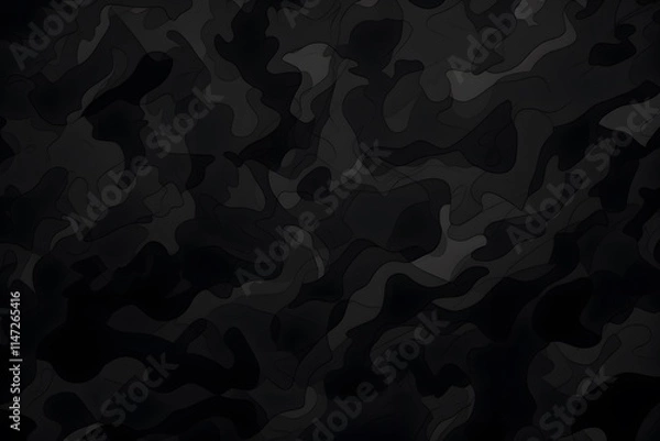 Fototapeta Abstract Black and Gray Camouflage Pattern