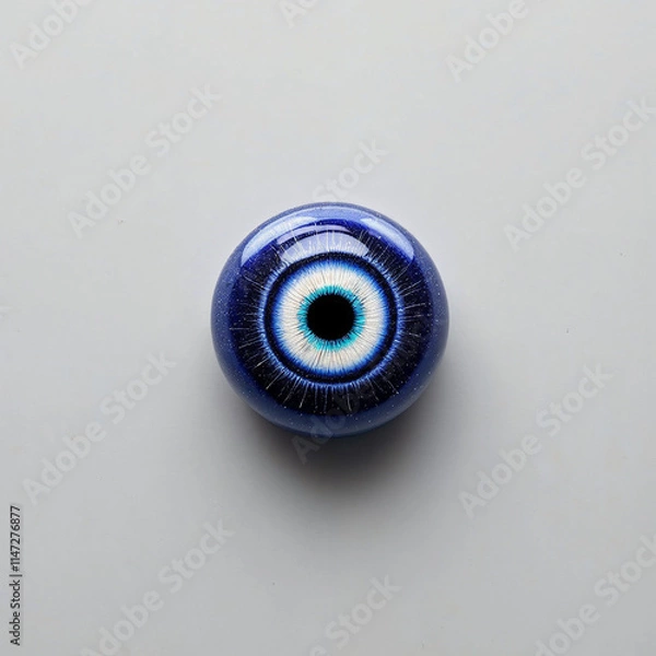 Fototapeta Concept photo of evil eye bead with space for text