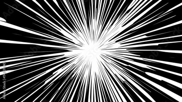 Fototapeta Simplistic, geometric depiction of a retro starburst pattern. Starburst. Illustration