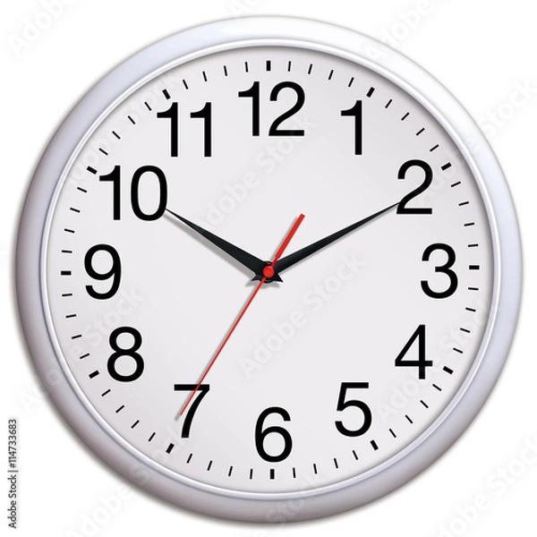 Fototapeta White office clock