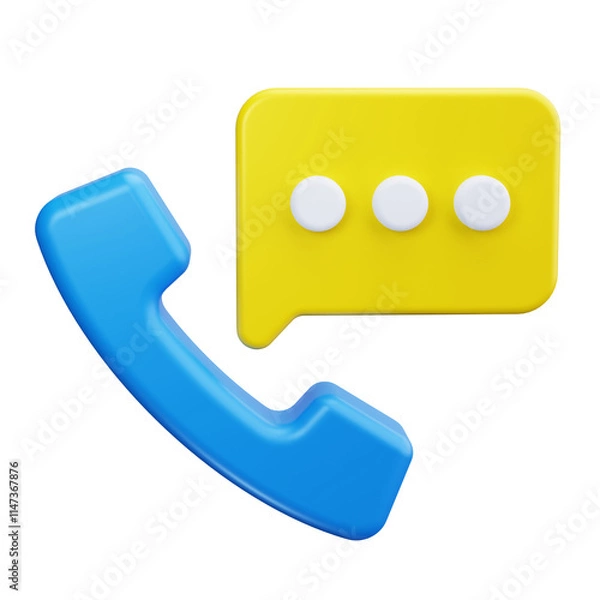 Fototapeta phone 3d render icons