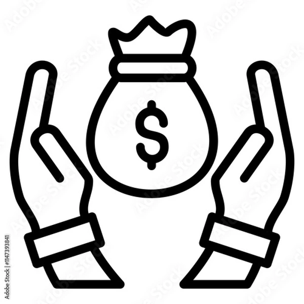 Fototapeta Net Worth Icon