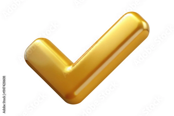 Fototapeta check mark button plastic 3d icon in cartoon plastic style minimal isolated on transparent white background, clipping path