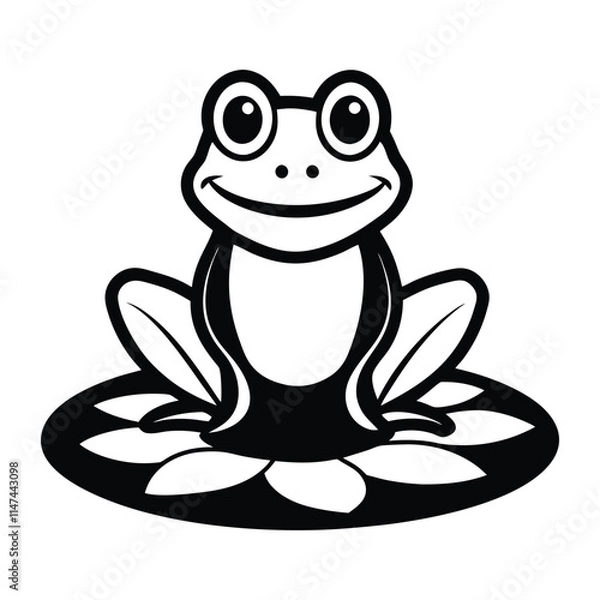 Fototapeta frog on white background