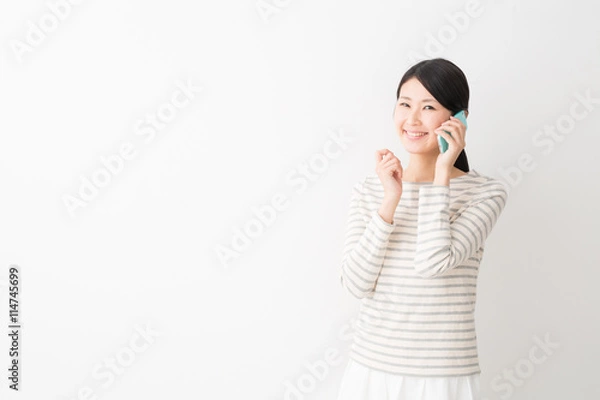 Fototapeta スマートフォン　女性