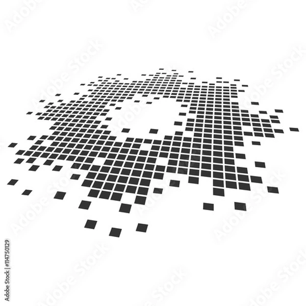 Obraz Shattered Pixel - Gear Icon