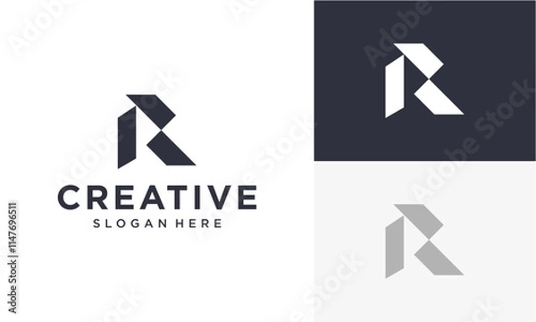 Fototapeta initial r vector logo