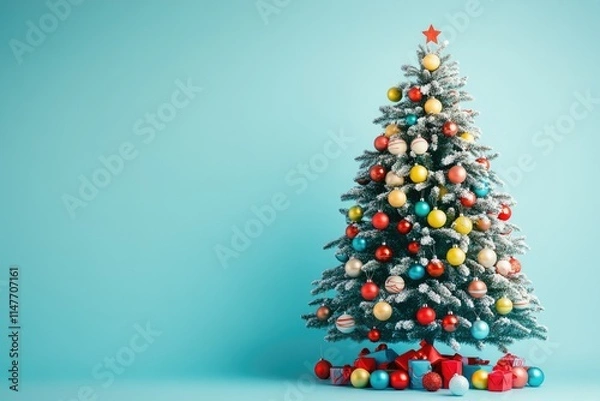 Obraz Small Christmas Tree with Ornaments