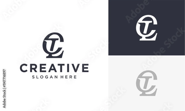 Fototapeta  initial cl vector logo