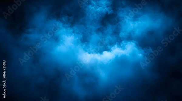 Fototapeta Abstract Blue Smoke Background Illustration