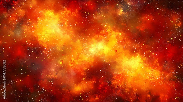 Obraz Fiery Nebula Abstract Background Illustration