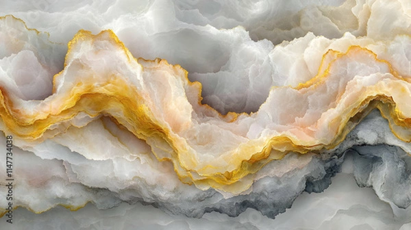 Obraz Abstract Gold and Grey Marble Texture Background Illustration