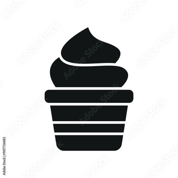 Fototapeta Sandwich icon with a sleek, clean aesthetic, ideal for contemporary food branding or digital applications