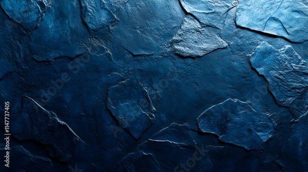 Obraz Deep Blue Stone Texture Background Illustration