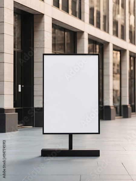 Fototapeta Commercial billboard mockup display design and outdoor background
