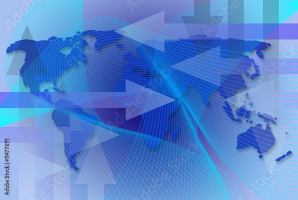 Obraz Worldwide Business Map