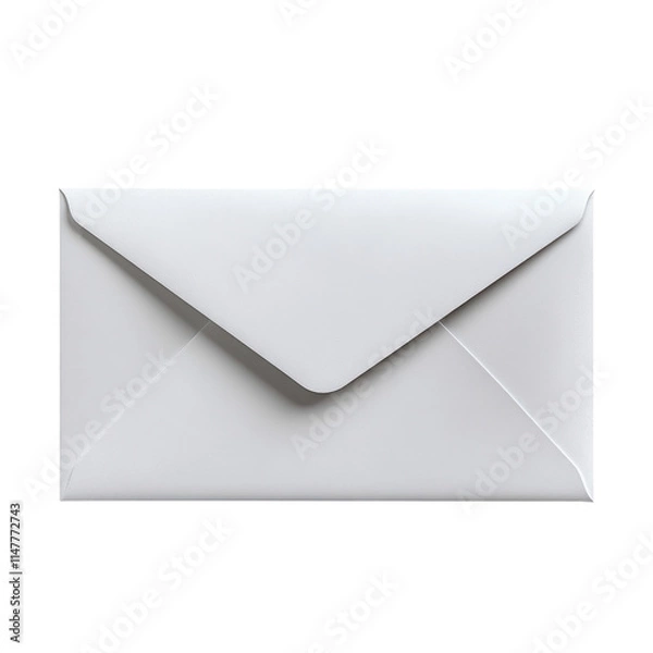 Fototapeta Elegant minimalist classic envelope studio setting product photography soft lighting aesthetic design for stylish communication