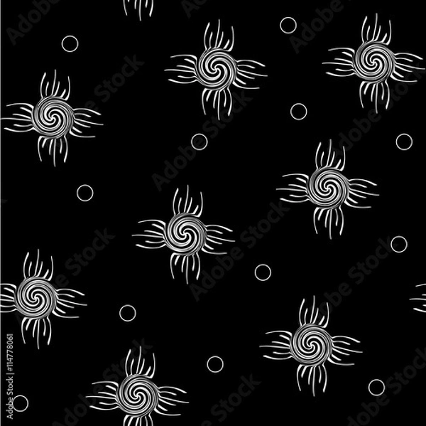 Fototapeta Spiral abstract seamless pattern.