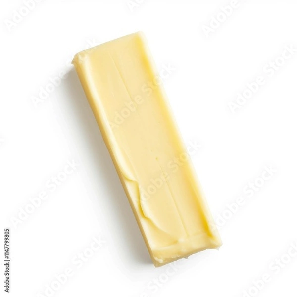 Obraz  Stick of Butter, Isolated white background, flat lay