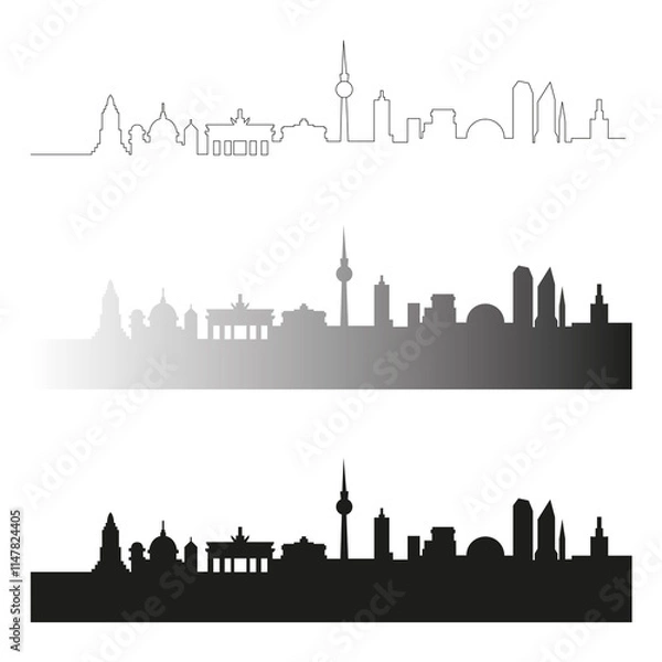 Obraz Berlin Skyline Vektor