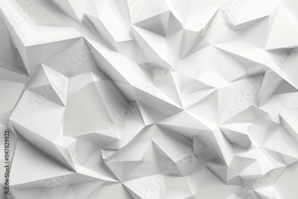 Obraz Abstract white crumpled geometric texture.