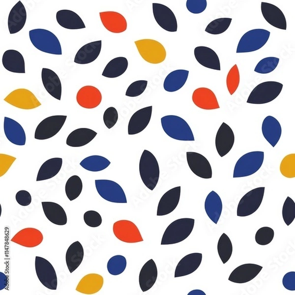 Obraz Bold Polka Dot Floral Pattern with Vibrant Colors