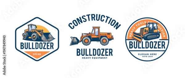 Obraz bulldozer contruction set 
