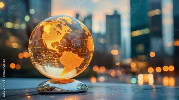 Fototapeta A comprehensive understanding of worldwide investment, trade, and exchange involves analyzing market trends, economic indicators, political developments