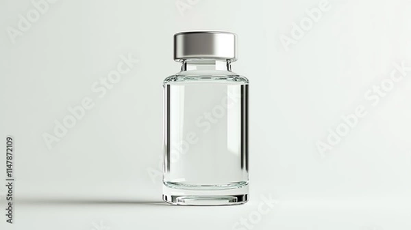 Fototapeta A 3D render of a peeling solution bottle, captured with a crystalline aesthetic