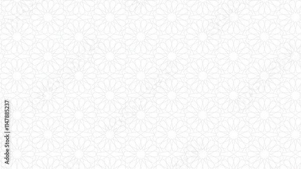 Obraz Arabic seamless pattern islamic background geometric line eid mubarak ramadan wallpaper
