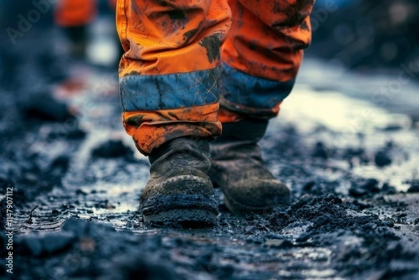 Fototapeta Techniques and best practices for efficient asphalt laying in construction projects