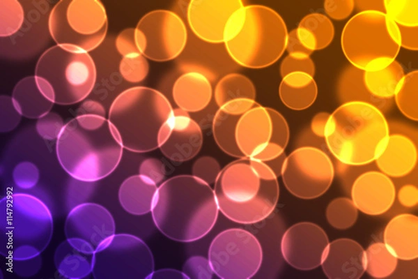 Obraz Purple-Yellow bokeh background.