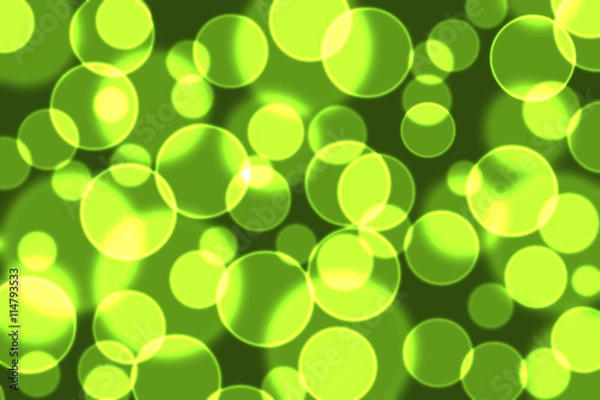 Obraz Green yellow bokeh background.