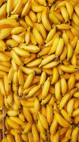 Obraz Seamless photo with lots of bananas.