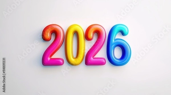 Fototapeta 2026 - Colorful Numbers