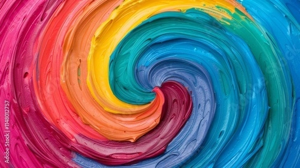 Fototapeta Colorful swirl of vibrant paint