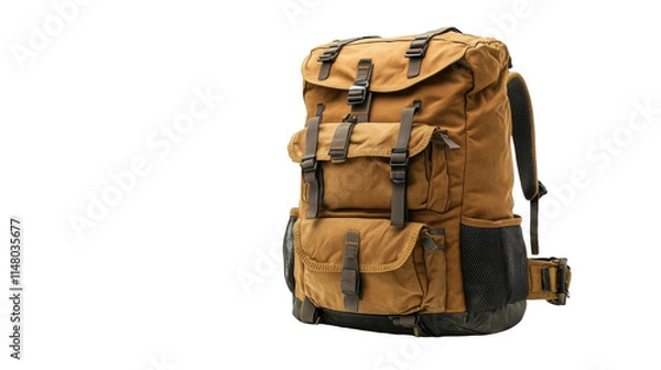 Fototapeta Hiking Backpack with Multiple Pockets. Generative AI
