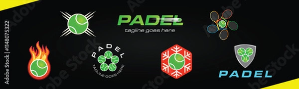 Obraz Tennis Padel Logo Template Bundle 03