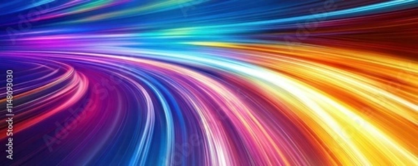 Fototapeta abstract light trails, colorful background, dynamic motion, vibrant colors