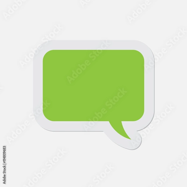 Fototapeta simple green icon - speech bubble
