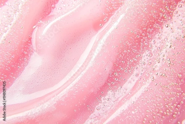 Fototapeta Liquid gel moisturizer with bubbles macro.