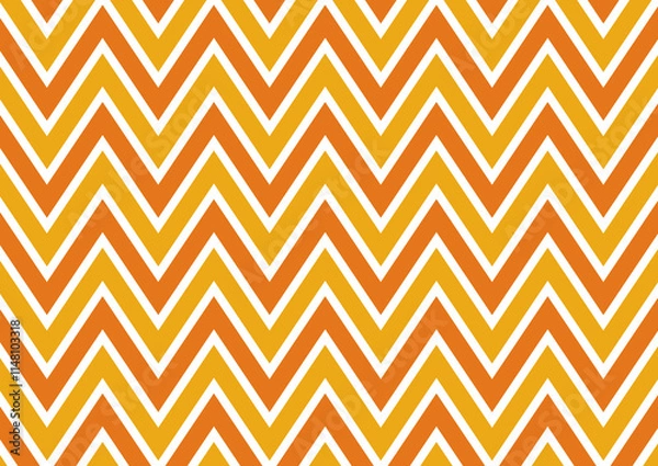 Fototapeta orange yellow and white zigzag chevron pattern