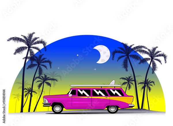 Fototapeta Miami florida car