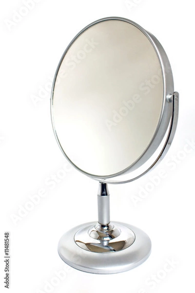 Obraz Silver mirror isolated on white