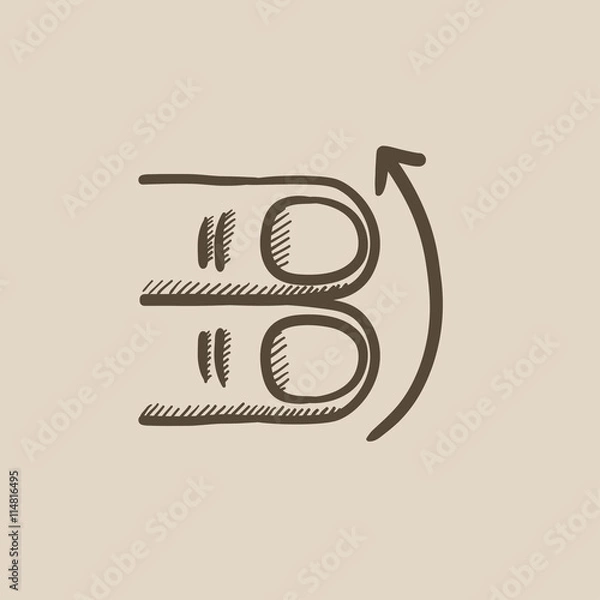 Obraz Touch screen gesture sketch icon.