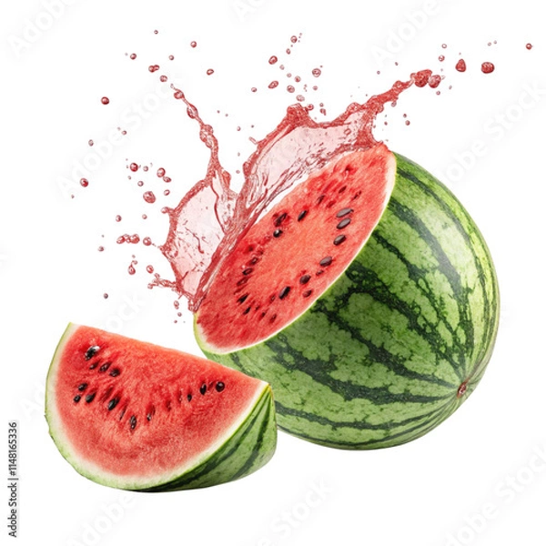 Fototapeta watermelon fresh red summer spring and all time juice