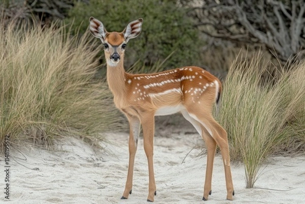 Fototapeta Close-Up of a Blue Agave Desert Plant, Mexico, Tequila Plant. Beautiful simple AI generated image