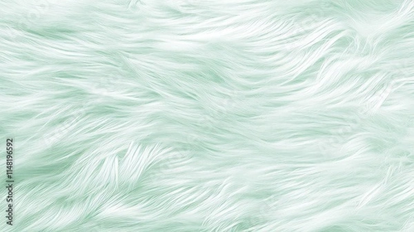 Fototapeta Soft Mint Green Faux Fur Texture Background Image