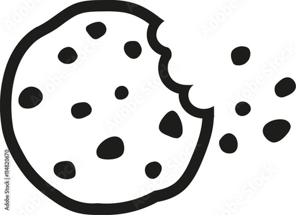 Obraz Ciasteczko czekoladowe ugryzienie podjęte