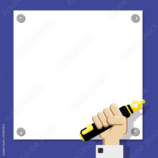 Obraz Hand holds pen